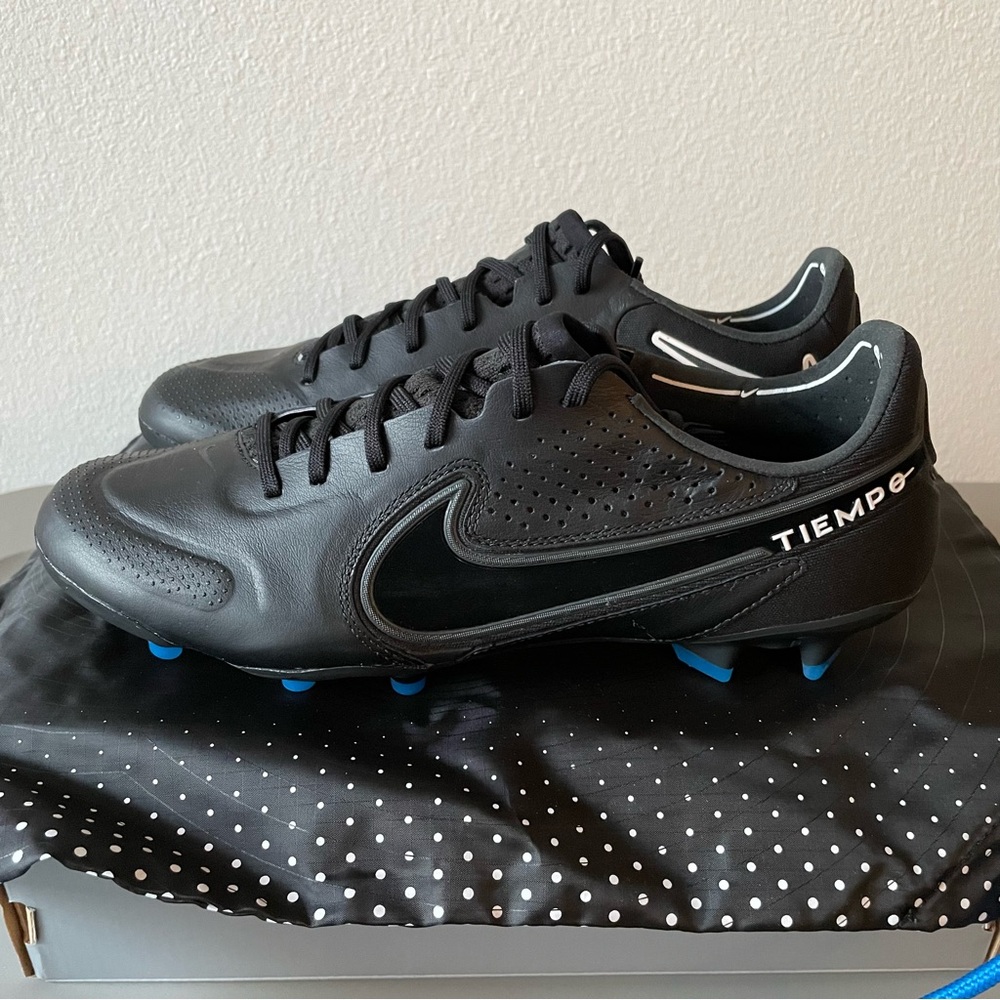 Nike Tiempo Legend 9 Elite Fg Black Soccer Football Cleats Outdoor Mens